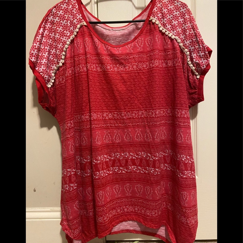 Rosy/Red Kim Rogers Top